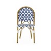 Christopher Knight Home Louna 4pk Outdoor French Cafe Chairs with Bamboo Finish - Blue/White - image 3 of 4