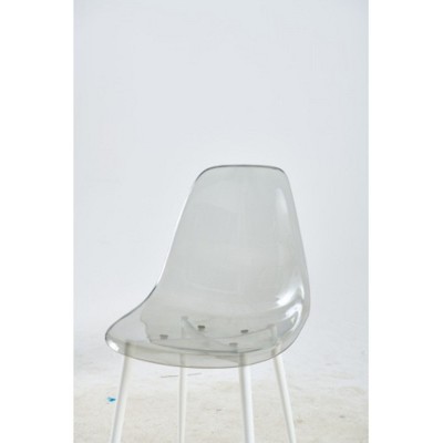 Four-Pack Dining Chairs with Metal Legs and Plastic Seats for Elegant Dining