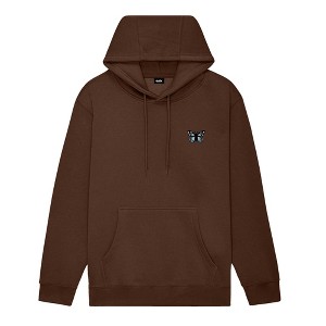 Dalix Butterfly Embroidery Relaxed Hoodie Soft Fleece Sweatshirt Drawcord Fit Lounge Womens - 1 of 4