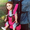 The Queen' Treasures 18 In Doll Carrier and Sleeping Bag, Black White Pink - 2 of 4
