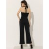 INSPIRE CHIC Women's Sleeveless Halter Wide Leg Pants Backless High Waist Jumpsuit - 4 of 4