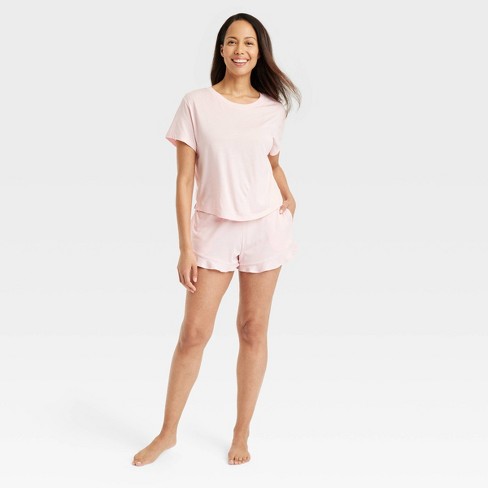 Women's T-Shirt and Shorts Pajama Set - Stars Above™ Pink XS