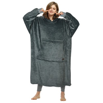 Catalonia Womens' Full Body Oversized Blanket Hoodie Sweatshirt, Extra Long Wearable Fleece Pullover, Gift for Women Wife Girlfriend