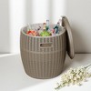 Maggift Ice Buckets, Design Fashion Insulated Ice Bucket with a Sealed Cover, Cooler Fast, for Outoor, Beach Use, Beige, 16.7"*16.7"*17.3" - 3 of 4