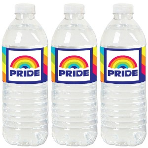 Big Dot of Happiness Love is Love - Pride - Rainbow Party Water Bottle Sticker Labels - Set of 20 - 1 of 4