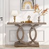Hommoo 55 Inch Console Table with Geometric Base - 2 of 4