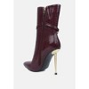 Nicole Croc Patterned High Heeled Ankle Boots Women - 3 of 4