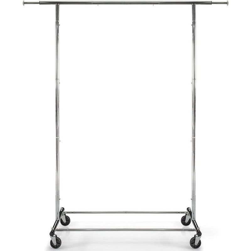 Clothes Rail Rack Heavy Duty Commercial Grade with Chrome Finish and Adjustable Option – Homeitusa, 5 of 6