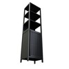 Resenkos BLACK  Storage Tall Slim Cabinet with Shutter Door and 3 Tier Shelves, Freestanding Linen Tower Cabinet, Natural Bamboo - 4 of 4