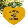 Wichita State Shocker Heart Love Wood Christmas Tree Holiday Ornament - 2 of 3