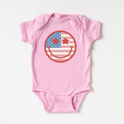The Juniper Shop Flag Smiley Face Baby Bodysuit