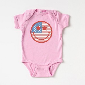 The Juniper Shop Flag Smiley Face Baby Bodysuit - 1 of 2
