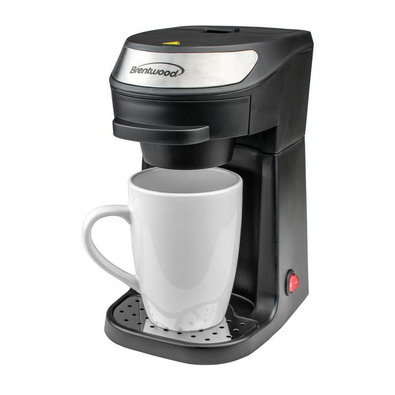 Brentwood Single Serve Coffee Maker in Black with Mug, 1 of 5