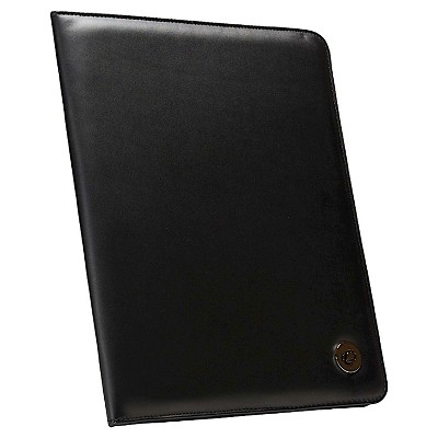 Case It Letter Size Black Faux Leather Padfolio