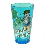 Just Funky Sailor Moon Sailor Mercury 16oz Blue Pint Glass