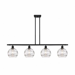 Rochester - 4 Light Stem Hung Island In Industrial Style-10.38 Inches Tall and 48 Inches Wide - 1 of 1