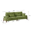 Mocamel 103 inch comfortable deep seated sofa with pillow, suitable for bedroom, living room, apartment, office, dormitory decoration - 2 of 4