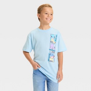 Boys' Pokemon Short Sleeve Graphic T-Shirt - Light Blue - 1 of 3
