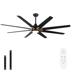 YUHAO 84 in. Indoor Industrial Aluminum Blades Reversible DC Motor Ceiling Fan with Light and Remote Control - 1 of 4