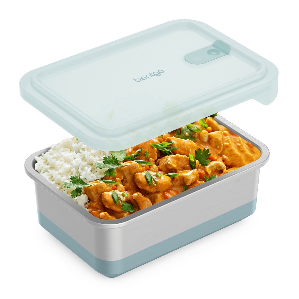 Photos - Food Container Bentgo Microsteel Heat and Eat Container Aqua: Leakproof Lunch & Snack Storage, BPA-Free, Dishwasher Safe, 8.5 Volume