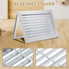 Unique Bargains Aluminum Alloy Louver Matte Finish Air Vent Cover with Mounting Screws - 3 of 4