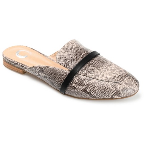 Journee Collection Womens Reneye Slip On Almond Toe Mules Flats Taupe ...