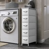 Sorbus 5 Drawers Narrow Dresser with Steel Frame, Wood Top & Easy Pull Fabric Bins for Small Spaces, Closets, Bedrooms, Bathrooms & Laundry - 2 of 4