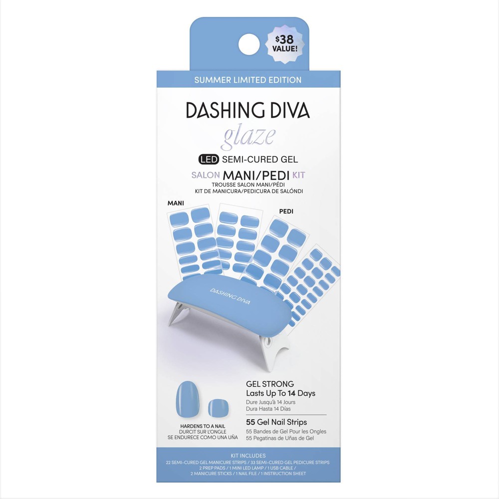 Photos - Manicure Cosmetics Dashing Diva Glaze - The Bitesize Blue Mani/Pedi Kit