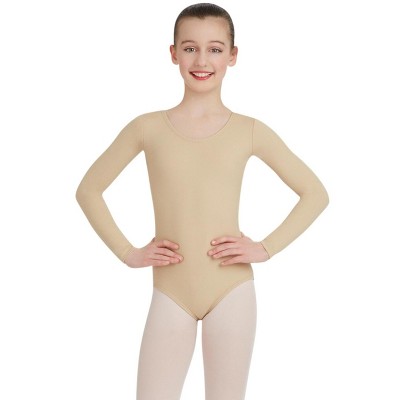 Capezio Black Team Basics Long Sleeve Turtleneck Leotard With Snaps - Girls  Small : Target