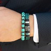 West Coast Jewelry Men's Polished Turquoise Stone Bead Adjustable Bracelet - 3 of 4