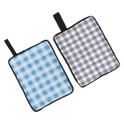 Unique Bargains Waterproof Oxford Cloth Folding Camping Foam Seat Pad 15"x11" 2 Pcs