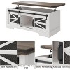 Farmhouse Lift Top Coffee Table with Hidden Storage Compartment, Wood Construction, Sturdy & Functional Living Room Table - 4 of 4