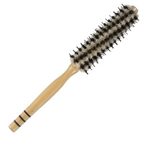 Unique Bargains 6 Row Nylon Bristle Round Curling Hair Twill Comb Beige 1 Pc - 1 of 4