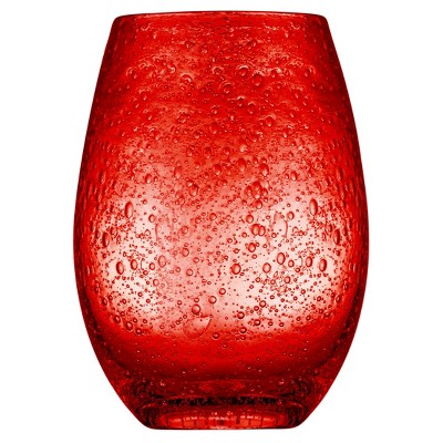 red glass tumblers