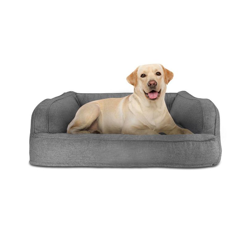 Canine Creations Sofa Rectangle Dog Bed - L - Gray, 1 of 5