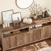 Fluted Storage Cabinet 65.8" Adjustable 3-Tier, Modren Entryway Organizer with Fluted Doors - 4 of 4