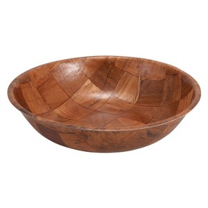 Winco Wooden Woven Salad Bowl - Pack of 1 - 1 of 3