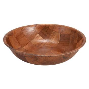 Winco Wooden Woven Salad Bowl, 6" - Pack of 12