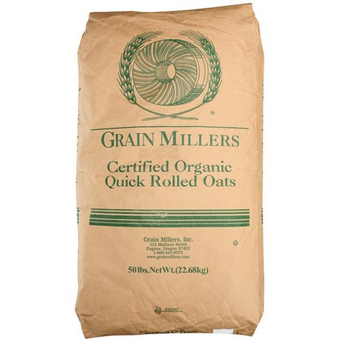 Grain Millers Grain Organic Quick Oat - 50lb : Target