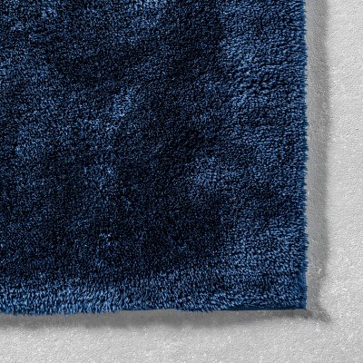 Loni Navy 2' x 10' Machine Washable Shag Runner Rug