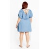 Women's Plus Size Emma Dress - light wash | CITY CHIC - image 3 of 4