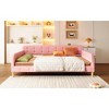 PAGED Bed Frame Upholstered Daybed with 4 Support Legs and Two Armrests, Easy Assembly, Box Spring Not Required - 2 of 4