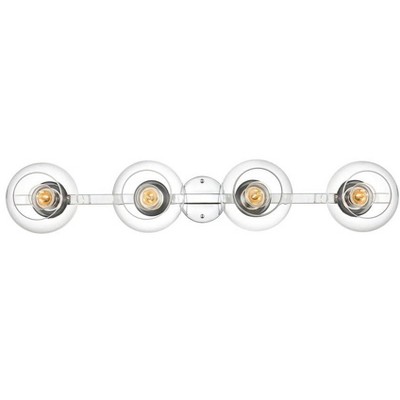 Elegant Lighting Rogelio 4 light Chrome and Clear Bath Sconce