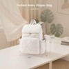 Itopfox Lightweight Baby Diaper Backpack for Parents with Insulated Pockets, Changing Pad, Stroller Straps and Pacifier Case, Beige - 2 of 4