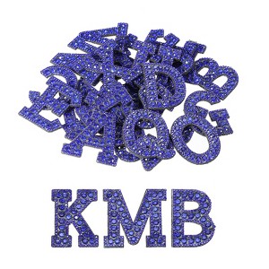 Unique Bargains DIY Clothes Repair Decorative Glitter Alphabet Rhinestone English Letter Iron-on Patches 1 Set - 1 of 4