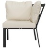 vidaXL Patio Chair with Padded Sand Cushions - Durable Steel Frame Seating for Garden - 3 of 4