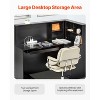 VEVOR Reception Desk, 55Inch L-Shaped Front Counter Table, Office Reception Counter with Drawer Keyboard Tray and Storage Cabinet, Black - 4 of 4
