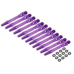 Unique Bargains 2BA Thread Aluminum Dart Shafts with Rubber Rings for Steel Tip 12 Pcs - 1 of 4
