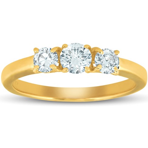 Pompeii3 5/8ct 3-Stone Diamond Engagement Ring 14k White, Yellow, or Rose Gold - image 1 of 4