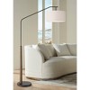 Franklin Iron Works Kipling Farmhouse Rustic 76" Tall Standing Floor Lamp Large Arc Foot Switch Bronze Wood Living Room Bedroom House Reading Office - 2 of 4